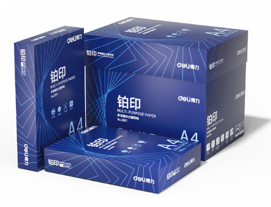 得力/deli A4 復(fù)印紙 得力鉑印 A4打印紙 8包 支持高速?gòu)?fù)印 雙面打印 單張70.8克